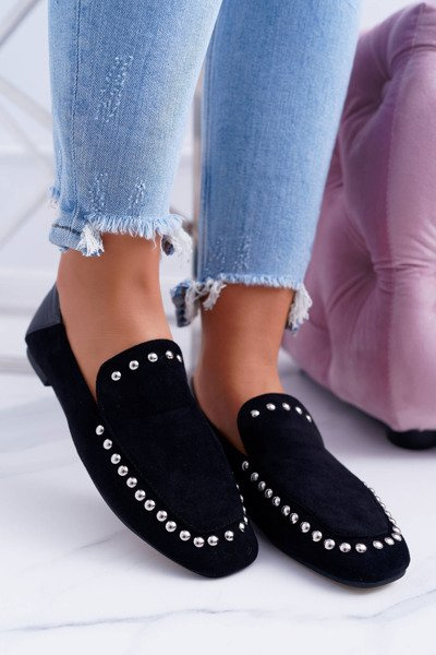 Lu Boo Womens Black Lords Ballerina with Jets Planta