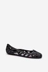 Women's Rubber Ballerina Flats Black Salam