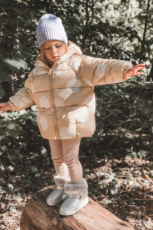 Children's Insulated Snow Boots With Fur Silver JellyBeans