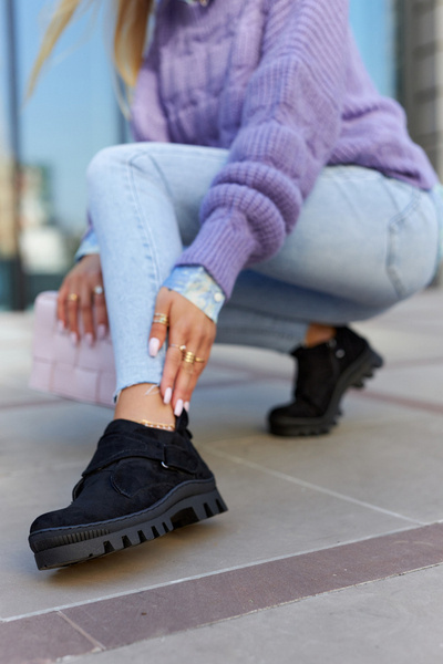 Suede Boots With Zipper Light Black Remgate