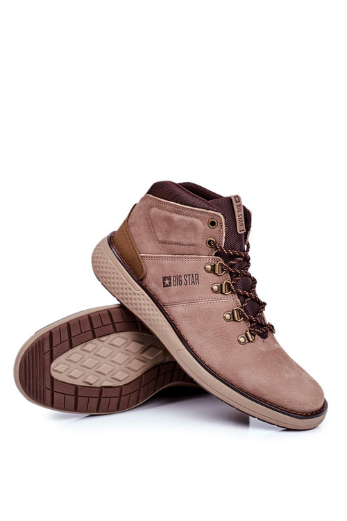 Men's Trekking Boots Leather Big Star Brown GG174492
