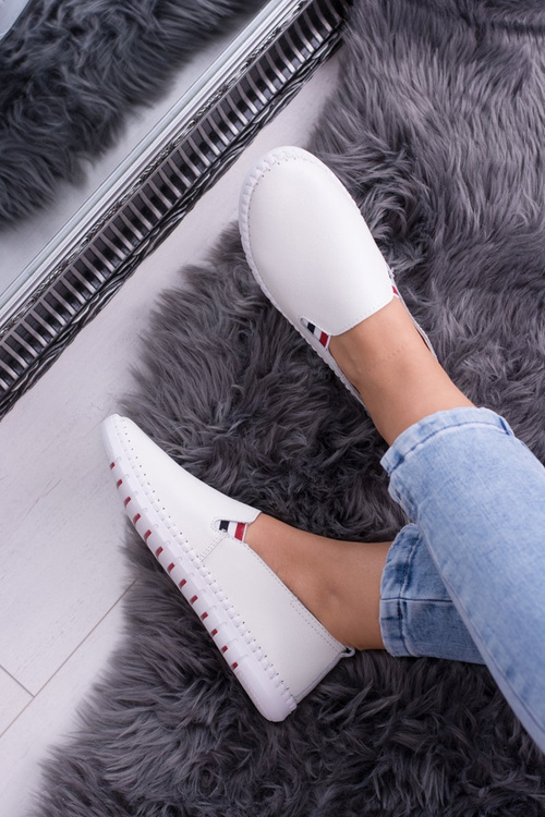 Women's White Leather Bellara Tennis Shoes