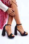 Shiny Sandals On A Massive Heel Black Calmi