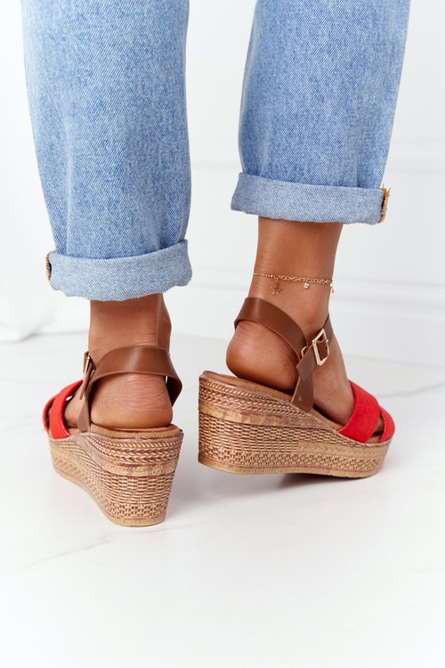 Wedge Sandals S.Barski GD-38 Red