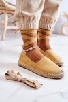Tied Suede Espadrilles Yellow Ismanne