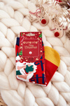 Women's Socks With A Christmas Pattern "Ho Ho Ho" Red