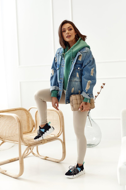 Damskie Sportowe Buty Skarpetkowe Czarne Fashion Pioneer