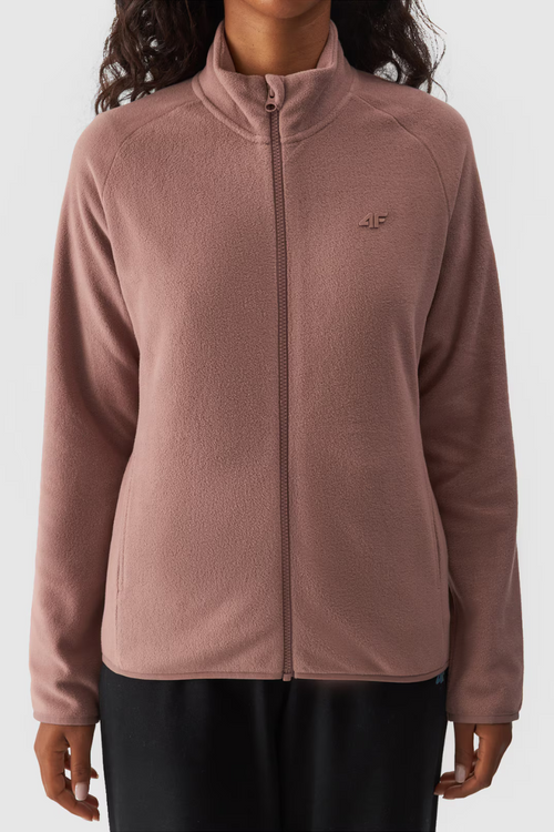Women's Regular Fleece With Collar 4F Beige 4FWMM00TFLEF294-83S
