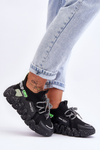 Sneakersy Wsuwane Modne Czarne Evolution NB597