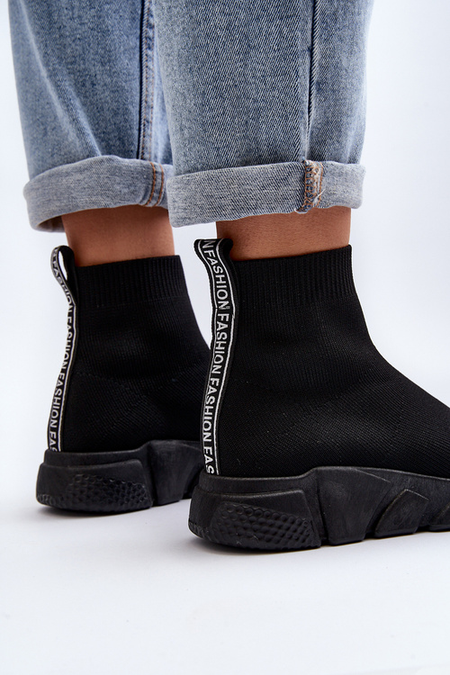 Women's Sports Shoes with Sock Black Zirila