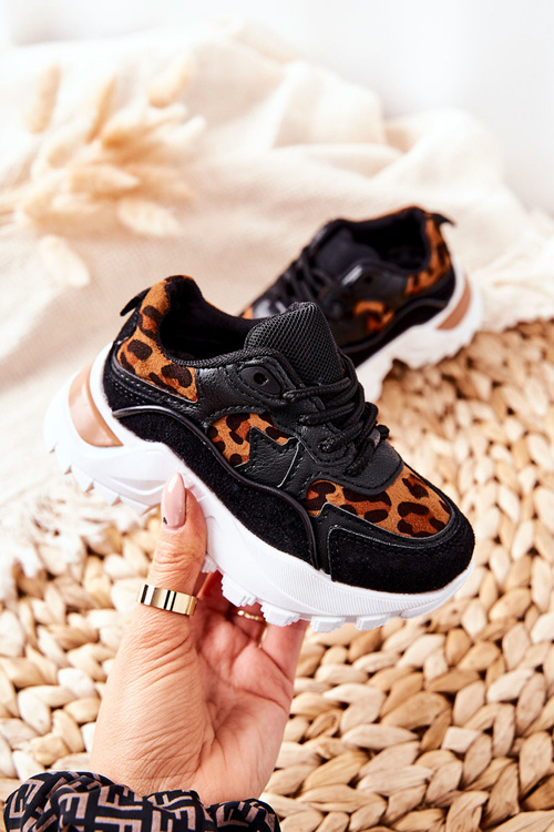 Children's Sport Shoes Sneakers Brown and Black Nila