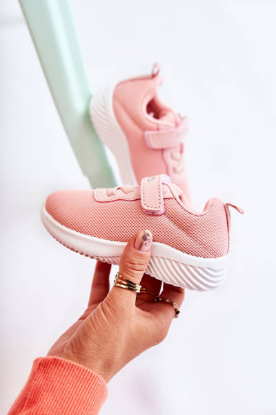 Buty Sportowe Dziecięce Rzep Różowe Lexy