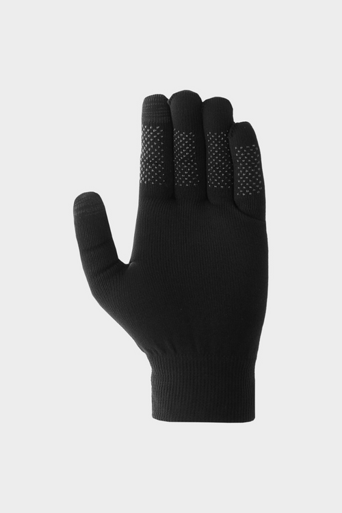 Knit Touch Screen Gloves Unisex 4F Black 4FWAW24AGLOU085-20S