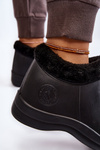 Women's Slip-On Warm Rain Boots Black Izera