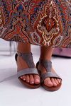 Women's Flat Sandals Sergio Leone SK020 Grey Magra