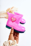 Children's Brocade Galoshes Fuchsia Rain