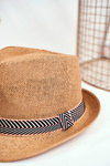 Women's Hat Fedora BRUNO ROSSI Camel