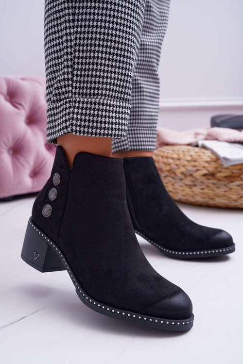 Women's Flat Heel Boots Black Tristram