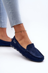 Women's Black Faux Suede Moccasins Amrutia