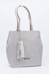 Women's Grey Shopper Handbag Sack Monnari