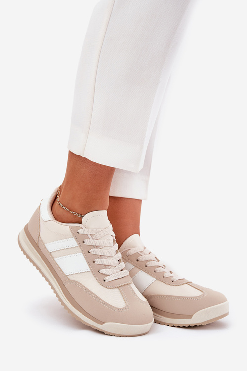Sneakersy Buty Sportowe Damskie Panterka Beżowe Galabis