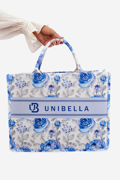 Torebka Duża W Róże Niebieska Mooch MA030