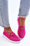 Tenisówki Damskie Wsuwane Slip-On Ozdoba Fuksja Alena JY301