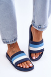 Women's Striped Slippers Navy Blue Vision