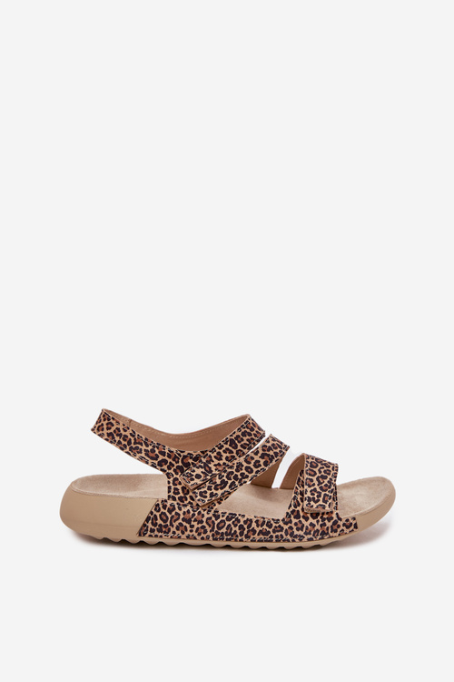 Sandały Skóra Naturalna Panterka Zazoo K1004