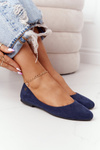 Suede Ballerinas Sergio Leone BL622 Navy Blue
