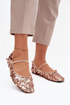 Ballerinas Decorated with Sequins Pink Champagne Terlina