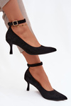 Devoria heels and pumps in eco suede black