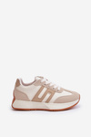 Buty Sportowe Sneakersy Platforma Beżowe Thari