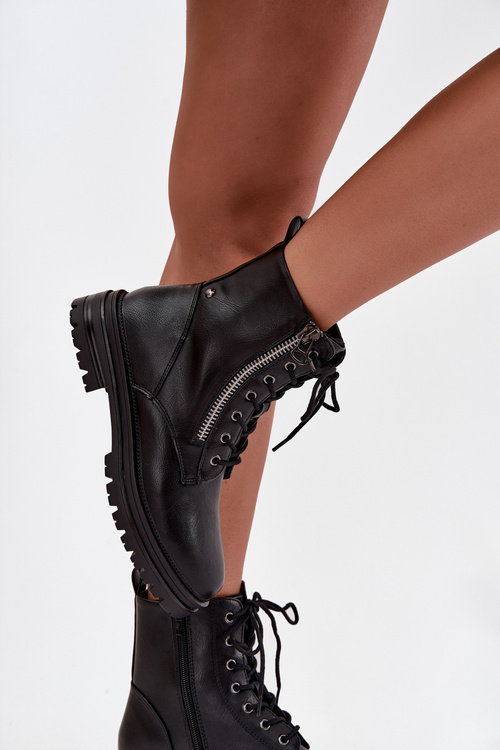 Women's Work Boots with Lining Black Ivonelle