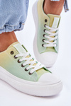 Low Platform Sneakers Big Star LL274A186 Yellow-Green