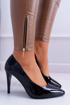 Sergio Leone Lacquered Stiletto pumps Black Feliciana