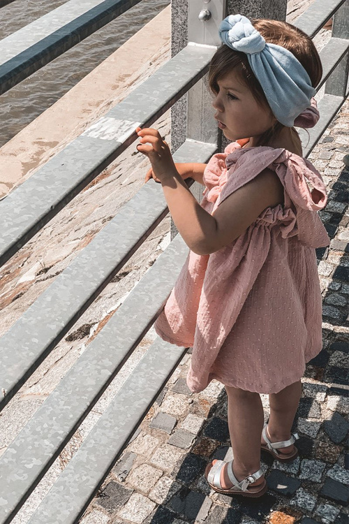 Dziecięce Błyszczące Sandały Srebrne Natalie