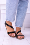Black Elegant Slip-on Women's Sandals SweetMilano
