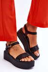 Women's Sandals On A Massive Platform Black Casen