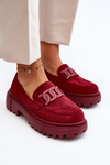 Women's Loafers with Chain Bordeaux Mevre