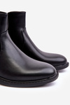 Men's Low Boots with Zipper Black Brosta