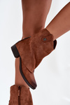 Insulated Cowboy Boots With Heel Camel Sylvette
