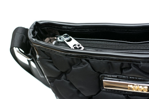 Quilted Black Letterman Handbag Nobo