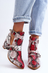 Stylish Heel Boots with Cutouts Multicolor Suelo