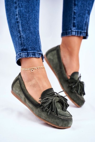Women's Loafers Maciejka Leather Olive 04830-24