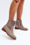 Women's Laced Boots in Cappuccino Zazoo 3305/2