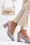 Grey Pumps with Stiletto Heel Stelloria