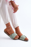 Women's Slippers with Buckle Eco Suede Mint Laeltia