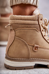 Women's Warm Boots Trappers Dark Beige Liv