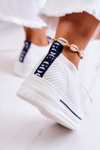 Buty Sportowe Sneakersy Damskie Klasyczne Białe GOE JJ2N4164